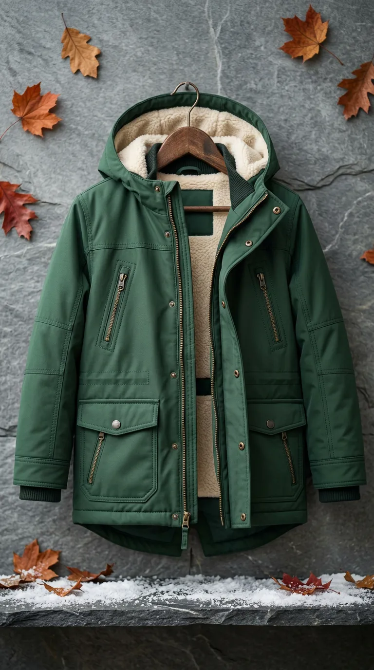 Erkek Çocuk Su Geçirmez Kapüşonlu Outdoor Mont - Termal Polar Astarlı & Rüzgar Korumalı