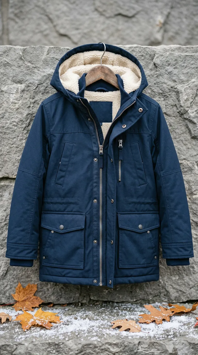 Erkek Çocuk Su Geçirmez Kapüşonlu Outdoor Mont - Termal Polar Astarlı & Rüzgar Korumalı