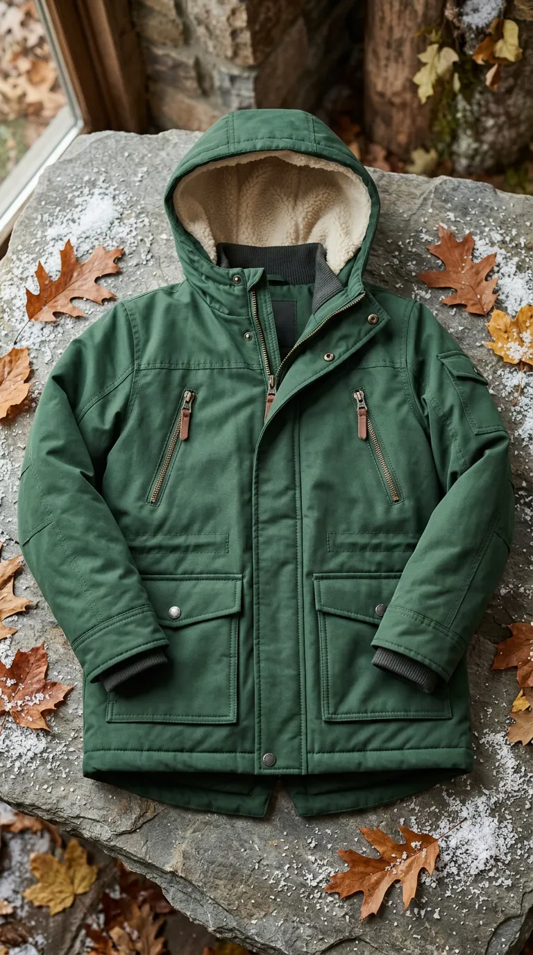 Erkek Çocuk Su Geçirmez Kapüşonlu Outdoor Mont - Termal Polar Astarlı & Rüzgar Korumalı